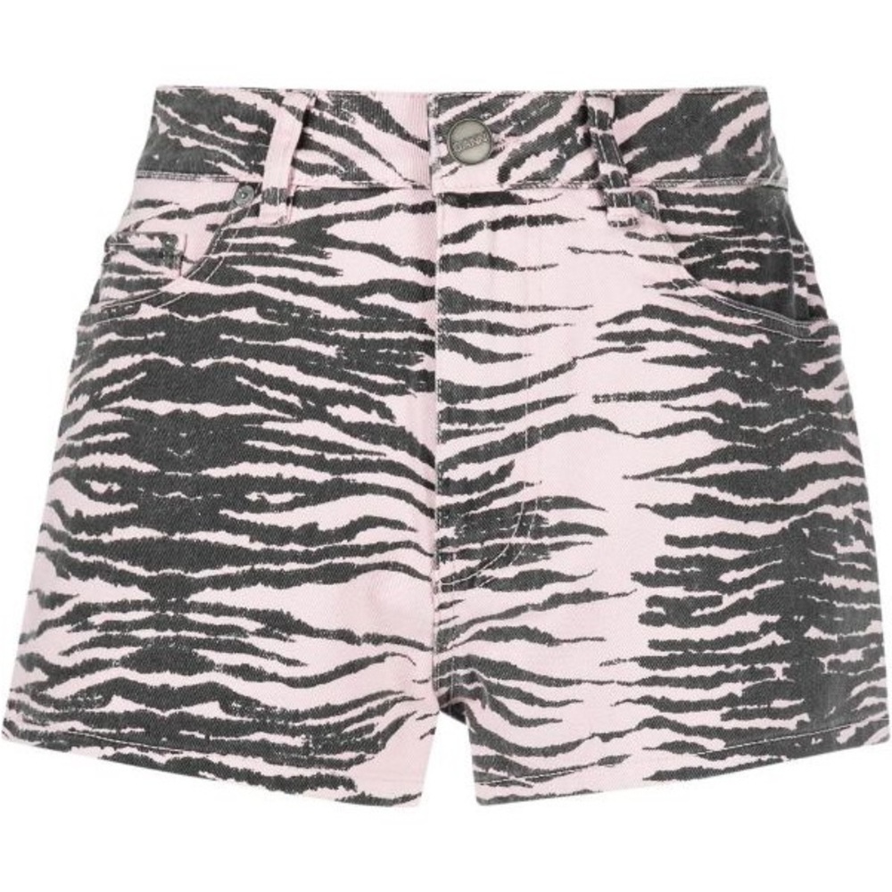 GANNI Shorts in Tiger Stripe